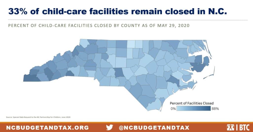 Map of childcare closures